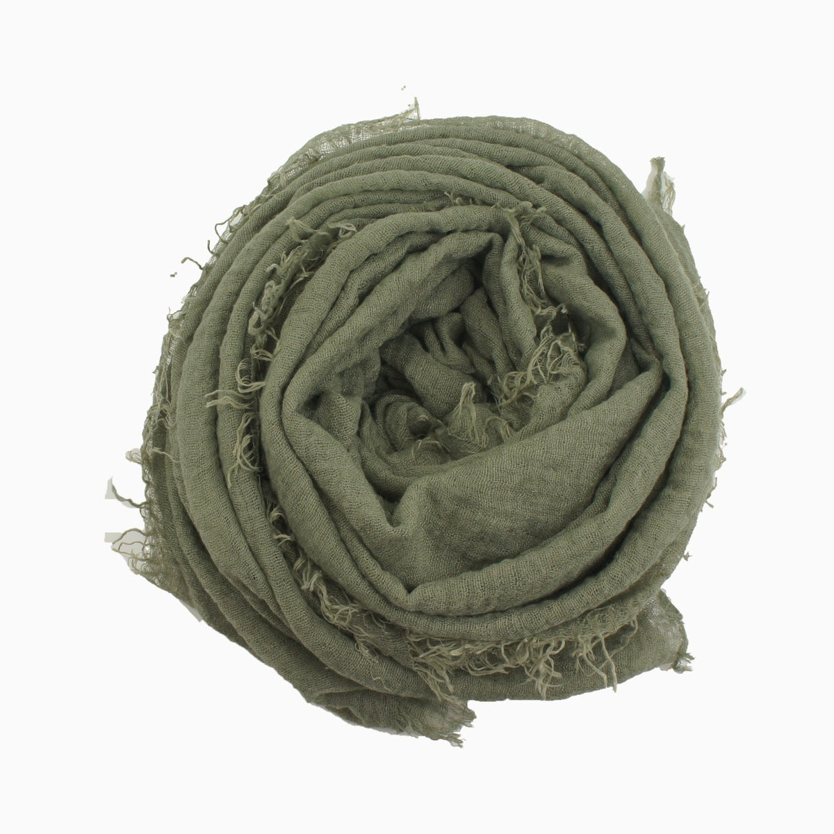 60+ Colours | Crimp/ Crinkle/ Frayed, Scarf Hijab Headwrap Shawl -Dry Mint