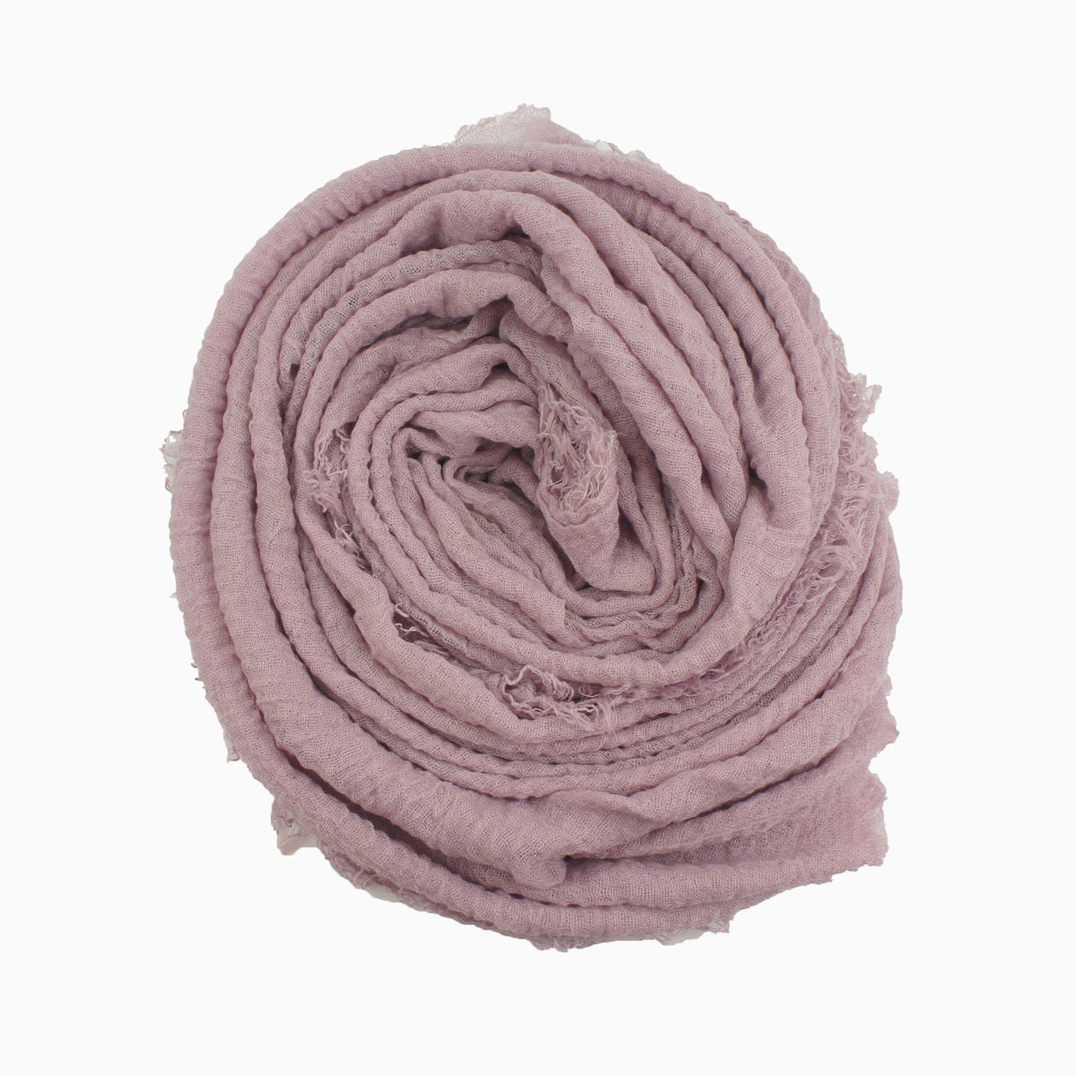 60+ Colours | Crimp/ Crinkle/ Frayed, Scarf Hijab Headwrap Shawl -Orchid