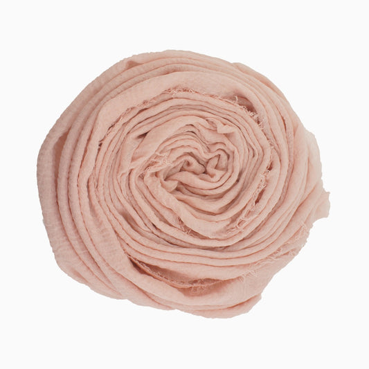 60+ Colours | Crimp/ Crinkle/ Frayed, Scarf Hijab Headwrap Shawl -Baby Pink