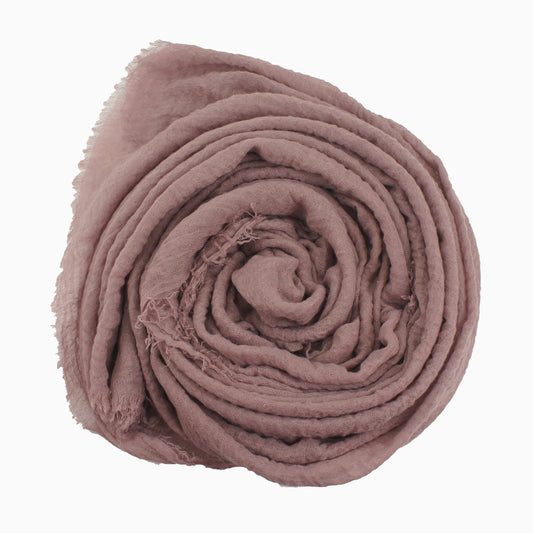 60+ Colours | Crimp/ Crinkle/ Frayed, Scarf Hijab Headwrap Shawl -Mauve