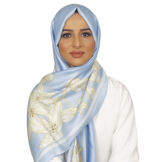 Print/ Pattern Scarf Hijab/ Headwrap Shawl - Skyflower